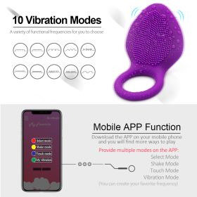 Portable Penis Ring Wireless 10 Vibration Modes with APP Remote Control Cock Ring for Erection Enhancing Long Lasting Male Adult Toys Sex for Men Male