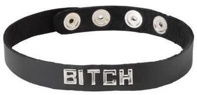 Wordband Collar Bitch - Black