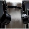 Thigh Restraint Straps Sling Leg Spreader Open Restraint Belt Bondage Harness with Wrist Cuffs BDSM Sex Position Aid Adult Toys