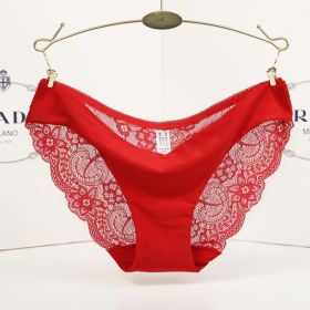 Lace ladies low waist briefs (Option: gules-M)