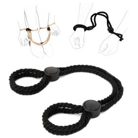 Adjustable Rope Handcuffs Fetish Hand Shackles Bdsm Binding Toys Sex Sm Restraints Exotic Sexy Bondage Slave Cuffs Adult Game (Color: Red)