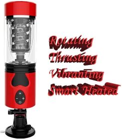 automatic masturbators sex for man men masturbation vibrate masturbation cup blowjob oral blowjobsex machine thrusting masturbator rotation masturbe (Color: Red)