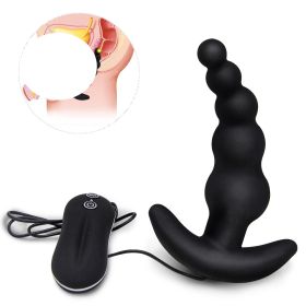 Extra Long Anal Beads with Suction Cup Butt Plug Toys for Woman Men Anus Long Anal Plug Large Anal Beads Butt Plug Sex Toy For Women Men Cou (Color: black)